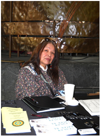 UKB Language instructor Della Wolfe gives mini-Cherokee lessons at the Smithsonian National Museum of the American Indian. UKB Language instructor Della Wolfe gives mini-Cherokee lessons at the Smithsonian National Museum of the American Indian.